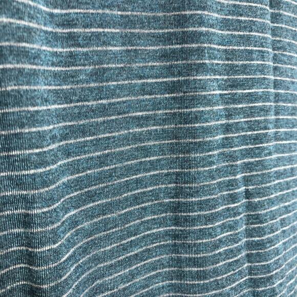 Cabi Groove Tee green gray striped jersey knit top size Small #4008 - Picture 5 of 13